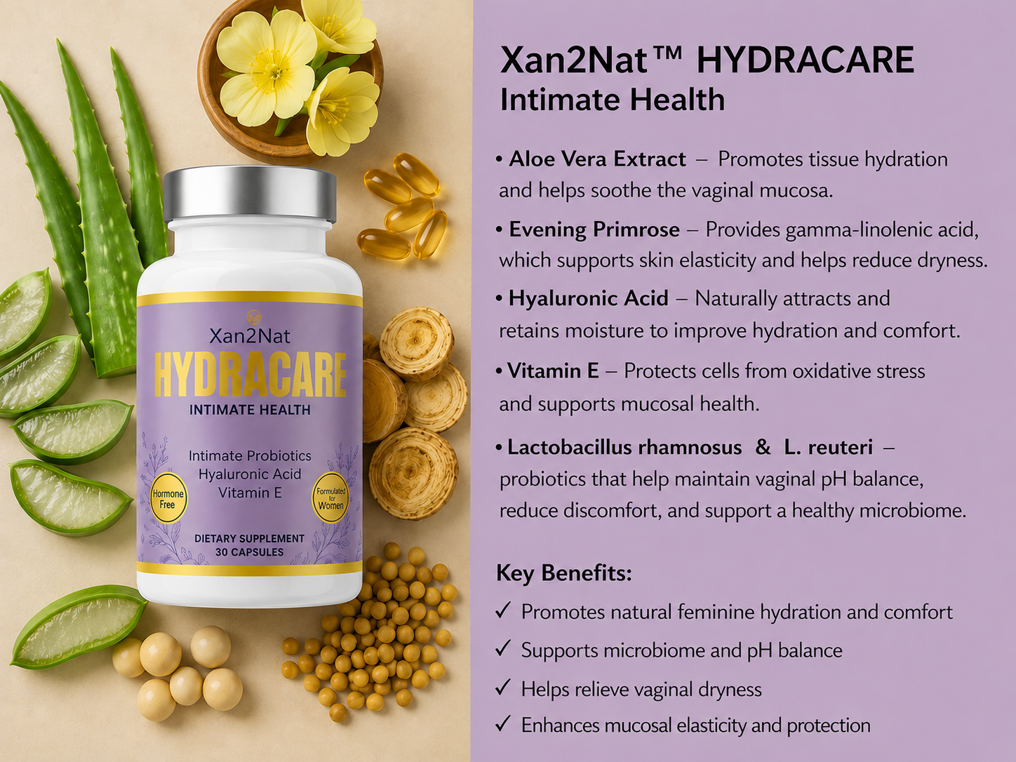 Xan2Nat feminine wellness symptoms and formula image